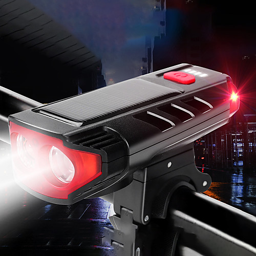 

Bike Light Front Bike Light Headlight Bike Light with Horn Bicycle Cycling Waterproof Super Bright Loud Speaker USB Charging Output 800 lm Rechargeable USB Solar Energy White / Quick Release / 120