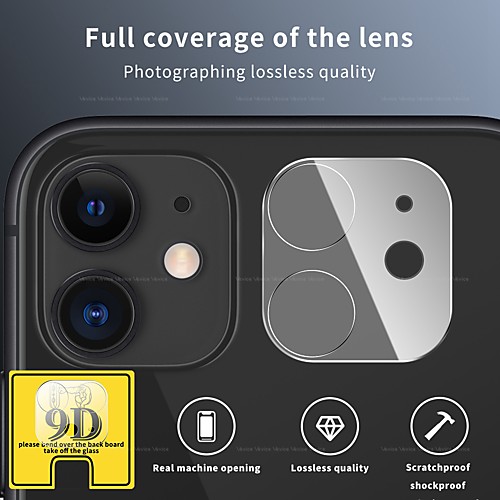 

9D Camera Protector on for iPhone 12 11 Pro Max Full Back Lens Protective Glass Screen Protector For iPhone 11 Pro Camera Accessories