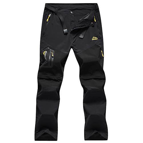 

Men's Hiking Pants Trousers Convertible Pants / Zip Off Pants Summer Outdoor Quick Dry Breathable Sweat wicking Comfortable Elastic Waist Pants / Trousers Bottoms Army Green Khaki Black Camping
