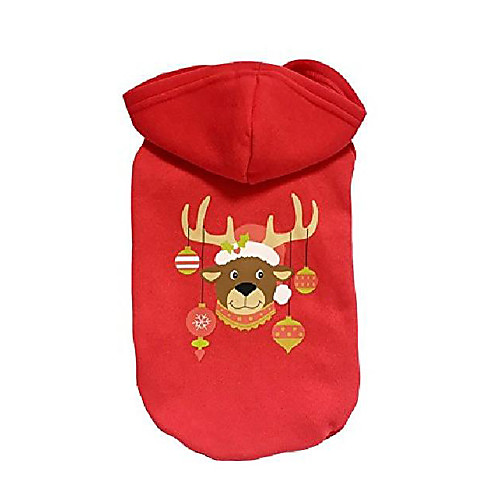 

christmas dog hoodie sweater hooded sweatshirt costume clothes for small dogs