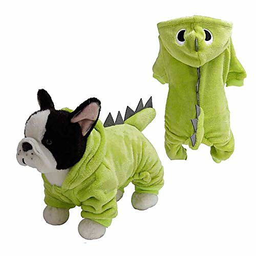 

dog or cat dinosaur hoodie sweater for small animals plush cute coat puppy