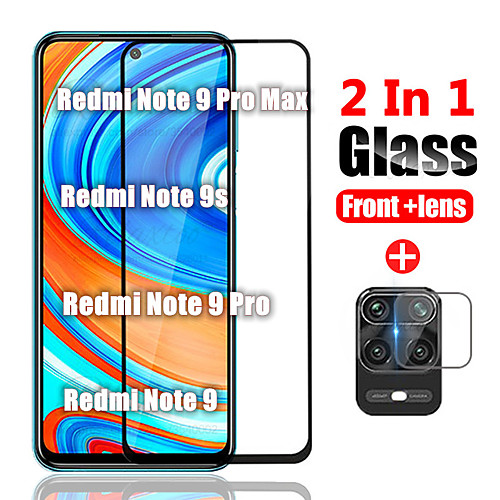 

1/2/3PCS 2in1 Protective Glass on For Xiaomi Redmi Note 10 Pro Max Tempered Glass For Xiomi Redmi Note 10 Pro Back Camera Lens Screen Protector For Redmi Note 9 pro