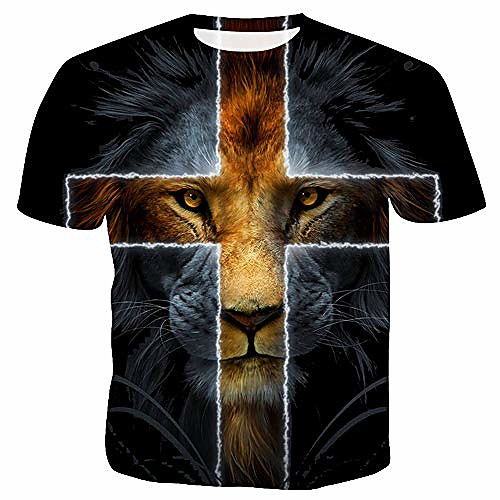 

unisex casual cool 3d lions t-shirts summer fashion shirts-lion_3-xl