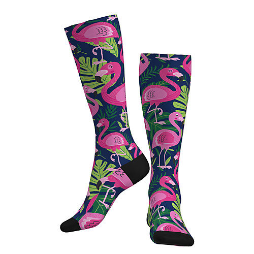 

Compression Socks Long Socks Over the Calf Socks Athletic Sports Socks Cycling Socks Women's Men's Bike / Cycling Breathable Soft Comfortable 1 Pair Flamingo Cotton Fuchsia S M L / Stretchy