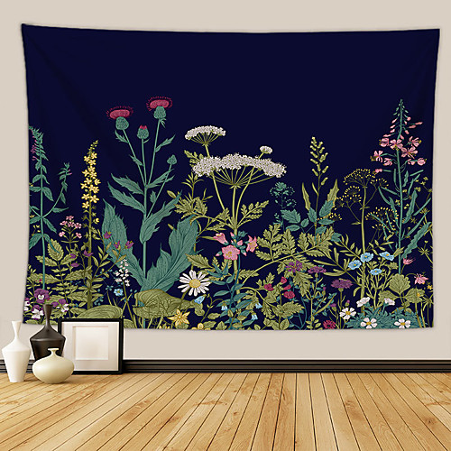 

Wall Tapestry Art Decor Blanket Curtain Picnic Tablecloth Hanging Home Bedroom Living Room Dormitory Decoration Polyester Fiber Colored Flowers