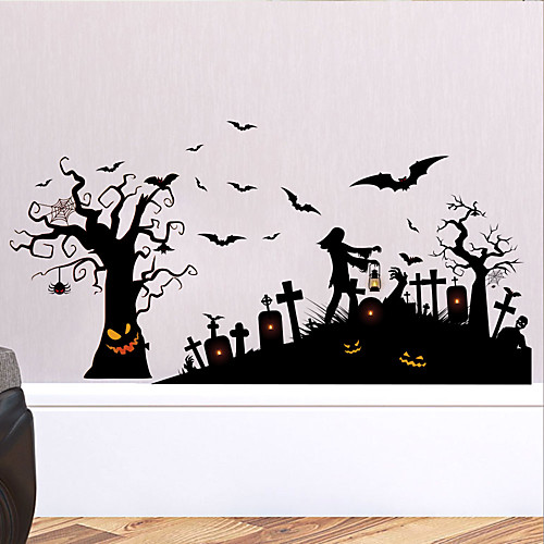 

Halloween Wall Stickers Decorative Wall Stickers, PVC Home Decoration Wall Decal Wall Decoration / Removable 30902CM