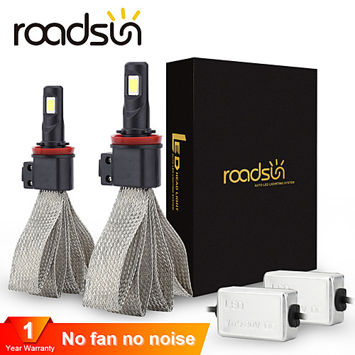

RoadSun S7 Car Headlight Bulbs LED H7 H1 H3 H27 H11 HB3 HB5 880 9005/HB3 9006/HB4 H4 12V 55W 6000K 12000LM 2PC Foglight Auto Bulb Light