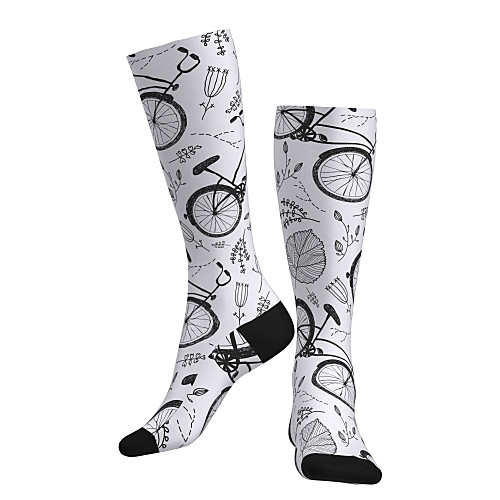 

Compression Socks Long Socks Over the Calf Socks Athletic Sports Socks Cycling Socks Women's Men's Bike / Cycling Breathable Soft Comfortable 1 Pair Novelty Cotton White S M L / Stretchy