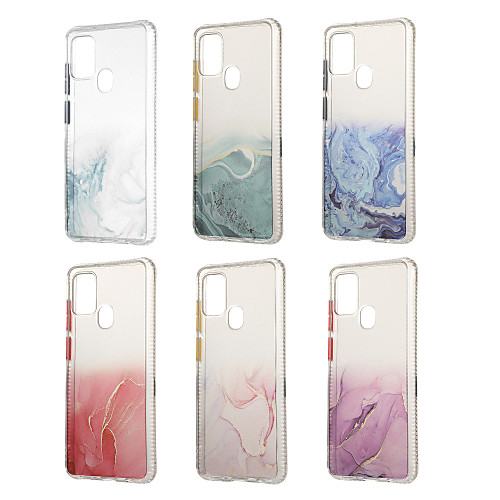 

Case For Samsung Galaxy S20 Plus S20 Ultra S20 Note 20 20Ultra A21S A01 Core Shockproof IMD Pattern Back Cover Glitter Shine Marble TPU Acrylic