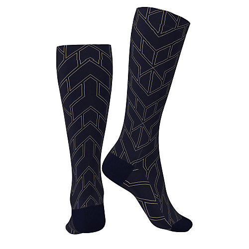 

Compression Socks Long Socks Over the Calf Socks Athletic Sports Socks Cycling Socks Women's Men's Bike / Cycling Breathable Soft Comfortable 1 Pair Geometic Cotton Black S M L / Stretchy