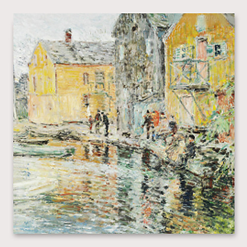 

Oil Painting Hand Painted Square Abstract Landscape Modern Stretched Canvas