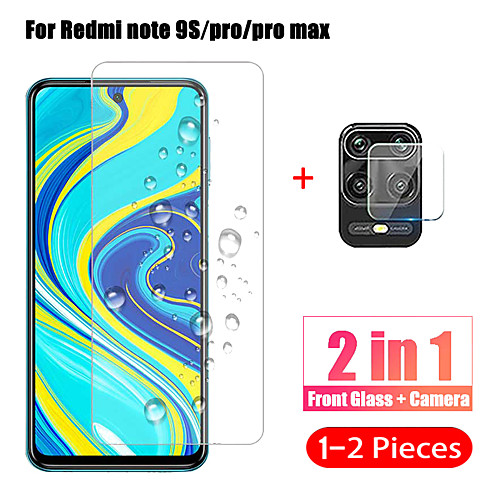 

1-2Pcs 2 in 1Camera lens Tempered Glass for Xiaomi Redmi Note 10 Pro Max Note 10S Screen Protector Film For Redmi Note 9 Pro Glaass Film Redmi Note 10 5G Redmi Note 9 Pro Max
