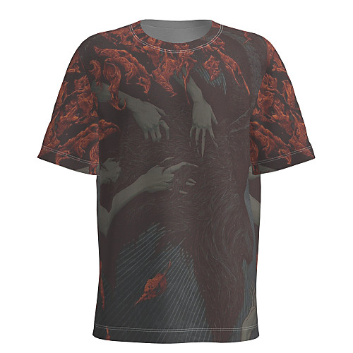 

Men's T shirt 3D Print Graphic 3D Animal Short Sleeve Daily Tops Basic Black
