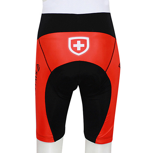 

Men's Cycling Bib Shorts Polyester RedBlack Rainbow Switzerland Champion Bike Shorts Bottoms Mountain Bike MTB Road Bike Cycling Breathable Reflective Strips Sports Clothing Apparel / National Flag