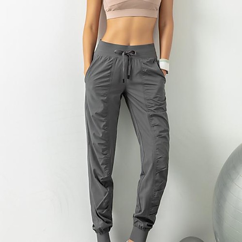 

Sporty Women's Breathable Sports Sweatpants Daily Pants Ankle-Length Solid Colored Black Blushing Pink Gray