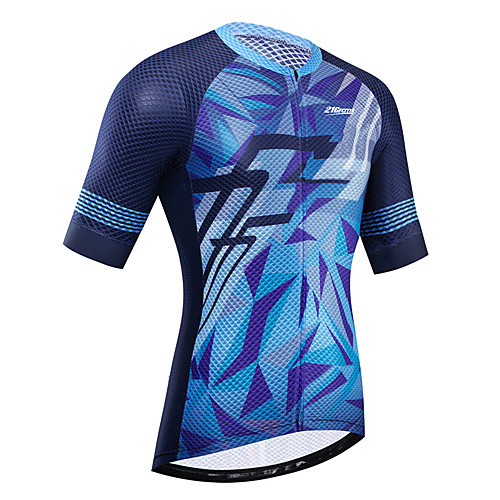 

21Grams Women's Short Sleeve Cycling Jersey Summer Blue Bike Jersey Top Mountain Bike MTB Road Bike Cycling UV Resistant Quick Dry Breathable Sports Clothing Apparel / Stretchy / Race Fit