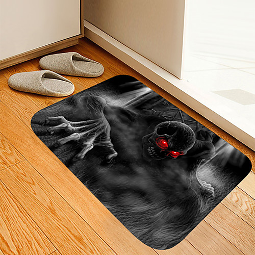 

Halloween Red Eye Demon Digital Printing Floor Mat Flowers Kitten Girl Modern Bath Mats Nonwoven / Memory Foam Novelty Bathroom