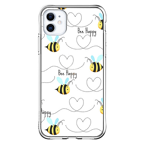 

Special Design Bee Phone Case For Apple iPhone 12 iPhone 12 Pro Max iPhone XR Unique Design Protective Case Shockproof Transparent Pattern Back Cover TPU