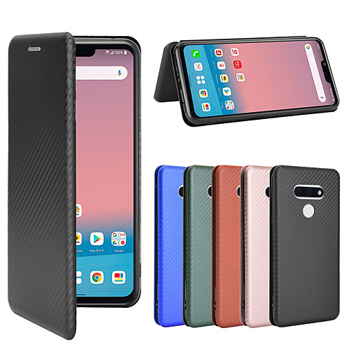 

Case For LG K40S K50S Q70 K41S K51S K61 K51 LG G8S ThinQ LG V60 ThinQ 5G LG Stylo 6 Card Holder Shockproof with Stand Full Body Cases Solid Colored PU Leather TPU Carbon Fiber