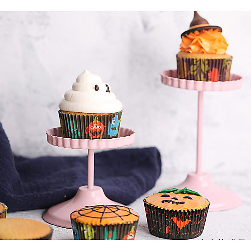 

Halloween Party Halloween Cupcake Cake Cup Holder Oil Paper Biscuit Tray 125pcs/pack For Baking