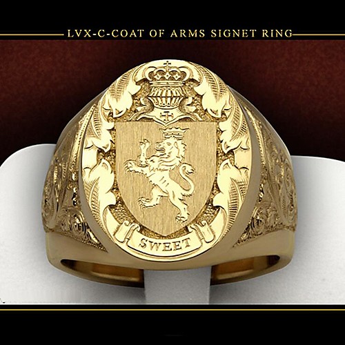 

Band Ring Classic Gold Copper Gold Plated Lion Fashion 1pc 9 10 11 12