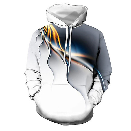 

Men's Plus Size Hoodie Sweatshirt Hoodie Graphic 3D Hooded 3D Print Work Chic & Modern Hoodies Sweatshirts White / Fall / Winter