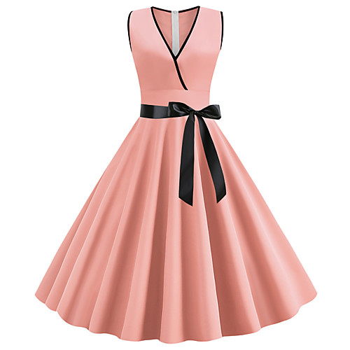 

Cosplay Vintage Vacation Dress Dress Party Costume Prom Dress Women's Spandex Costume Black / Purple / Red Vintage Cosplay Party & Evening Festival Sleeveless Ankle Length