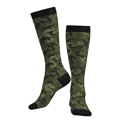 

Compression Socks Long Socks Over the Calf Socks Athletic Sports Socks Cycling Socks Women's Men's Bike / Cycling Breathable Soft Comfortable 1 Pair Camo / Camouflage Cotton Green S M L / Stretchy