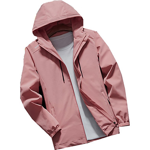 

Women's Windbreaker Hiking Jacket Autumn / Fall Spring Outdoor Thermal Warm Windproof Breathable Soft Jacket Top Camping / Hiking Hunting Climbing Black Pink Rose Red