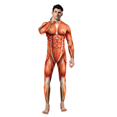 

Zentai Suits Skin Suit Ninja Adults' Cosplay Costumes Cosplay Muscle Halloween Women's Men's Optical Illusion Fashion Halloween Carnival Masquerade / Leotard / Onesie