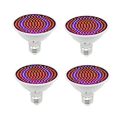 

4pcs LED Phyto Hydroponic Grow Light for Indoor Plants E27 200 Led Grow Bulb Full Spectrum 85-265V Lamp Plant Flower Seedling System