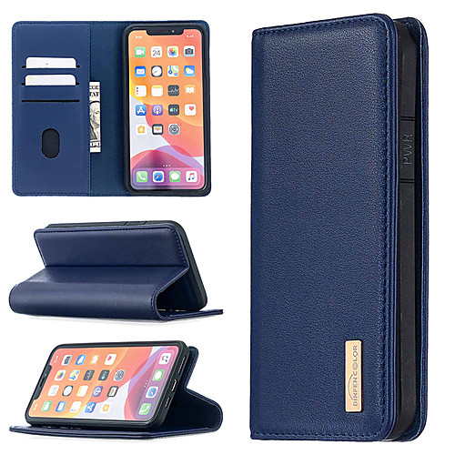 

Case for iPhone 12 11 X Xr Xs 7 8 Plus Genuine Leather Case Folio Wallet Magnetic Protective Phone Case Shock Absorbing Card Holder Kickstand Mobile Phone Case for iPhone 11 Pro Max
