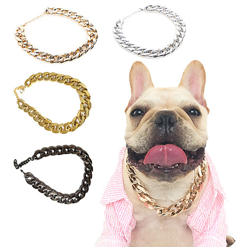 

Dog Cat Necklace Ornaments Solid Colored Fashion Dog Clothes Puppy Clothes Dog Outfits Rose Gold Black Gold Costume for Girl and Boy Dog Polyester One-Size