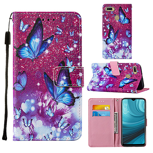 

Case For Oppo Realme 5 Realme C3 A7 AX5S A5S Card Holder Shockproof Full Body Cases Animal PU Leather TPU