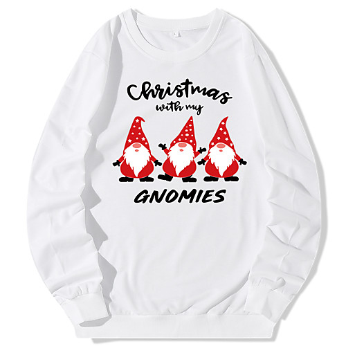 

Women's Pullover Sweatshirt Graphic Monograms Front Pocket Daily Other Prints Christmas Hoodies Sweatshirts Blue Yellow Blushing Pink