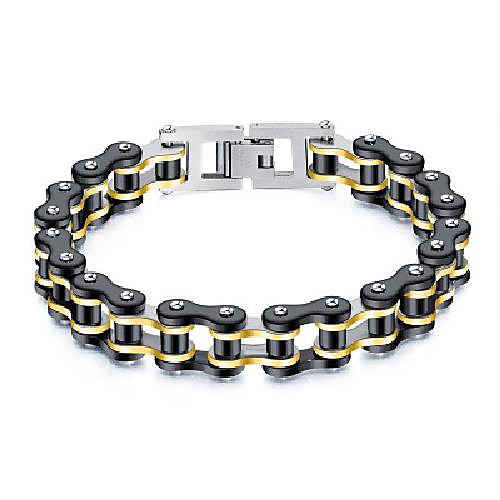 

mens bikers bracelet stainless steel motorcycle bike chain bracelets 8.4 inch