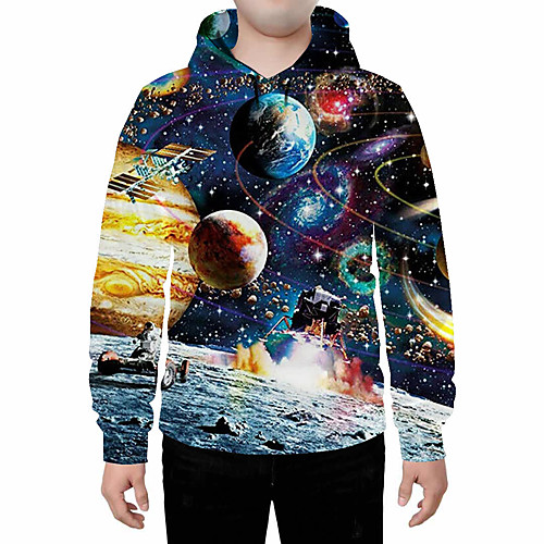 

Men's Pullover Hoodie Sweatshirt 3D Galaxy Star Print Daily Going out 3D Print 3D Print Casual Hoodies Sweatshirts Navy Blue