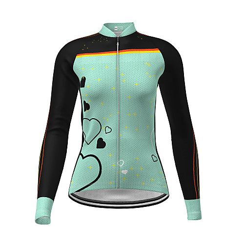 

21Grams Women's Long Sleeve Cycling Jersey Winter Polyester Yellow Red Fuchsia Novelty Bike Jersey Top Mountain Bike MTB Road Bike Cycling Quick Dry Sports Clothing Apparel / Micro-elastic