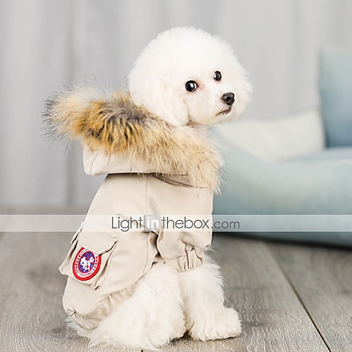 

Dog Coat Solid Colored Casual / Sporty Fashion Casual / Daily Winter Dog Clothes Puppy Clothes Dog Outfits Breathable Yellow Blue Beige Costume for Girl and Boy Dog Polyster S M L XL XXL