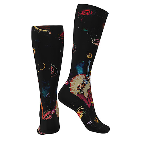 

Compression Socks Long Socks Over the Calf Socks Athletic Sports Socks Cycling Socks Women's Men's Bike / Cycling Breathable Soft Comfortable 1 Pair Novelty Skull Cotton Black S M / Stretchy