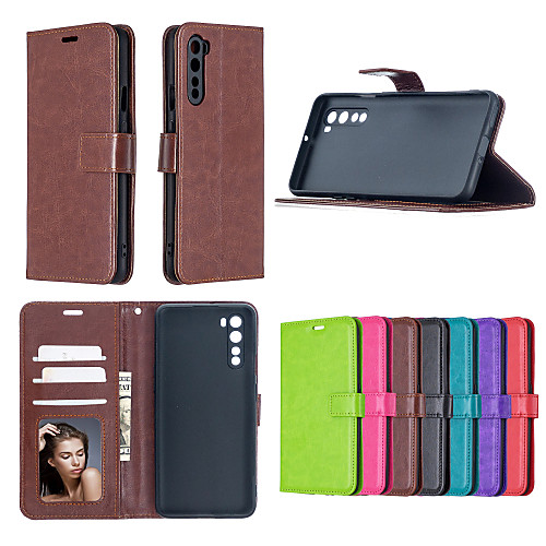 

Case For OnePlus 3T 5 5T 6 7 7 PRO 7T PRO 8 PRO NORD Card Holder Shockproof Flip Full Body Cases Solid Colored PU Leather TPU