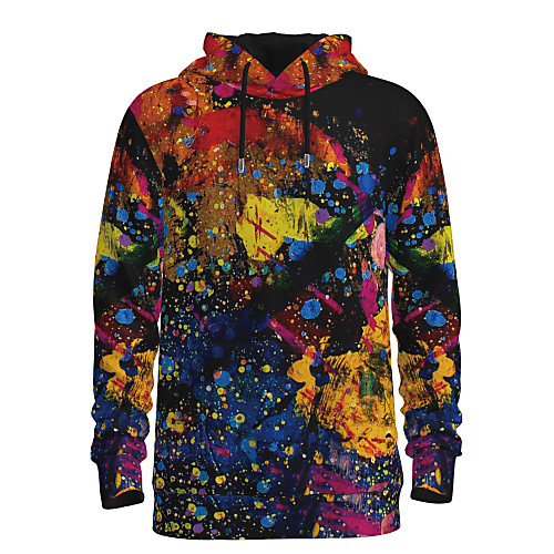 

Men's Pullover Hoodie Sweatshirt Graphic 3D Hooded Daily 3D Print Basic Hoodies Sweatshirts Long Sleeve Rainbow