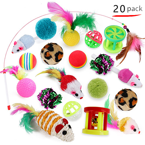 

Cat Toys Set Cat 20pcs Pet Friendly Cotton Gift Pet Toy Pet Play