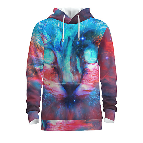 

Men's Pullover Hoodie Sweatshirt Graphic Animal Hooded Daily 3D Print Basic Hoodies Sweatshirts Long Sleeve Red