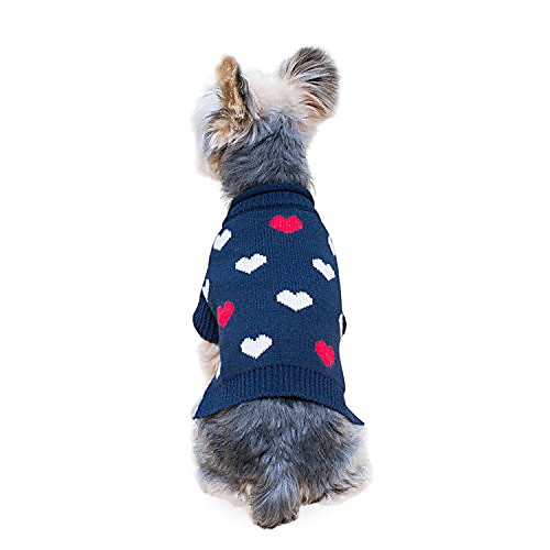 

mini heart dog sweater pistachio size #08
