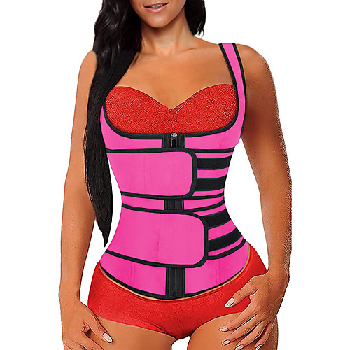 

Body Shaper Sweat Waist Trimmer Sweat Waist Trainer Corset Sports Nylon Polyster Yoga Gym Workout Pilates Adjustable Durable Weight Loss Tummy Fat Burner Hot Sweat For Women