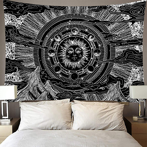 

Tarot Divination Wall Tapestry Art Decor Blanket Curtain Picnic Tablecloth Hanging Home Bedroom Living Room Dorm Decoration Mysterious Bohemian Polyester Sun