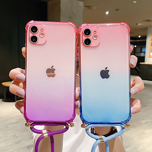 

Phone Case For Apple Back Cover iPhone 12 Pro Max 11 SE 2020 X XR XS Max 8 7 Shockproof Dustproof Color Gradient TPU