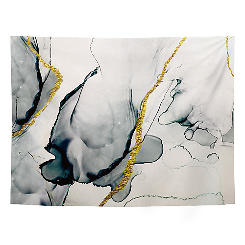 

Wall Tapestry Art Decor Blanket Curtain Picnic Tablecloth Hanging Home Bedroom Living Room Dorm Decoration Polyester Marble Water Drop Color Ins Pattern