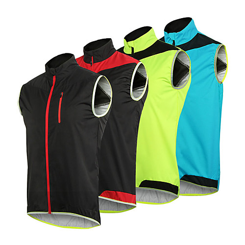 

Arsuxeo Men's Sleeveless Windbreaker Running Vest Gilet Full Zip Outerwear Safety Vest Top Athletic Summer Mesh High Visibility Reflective Waterproof Fitness Gym Workout Basketball Running Cycling